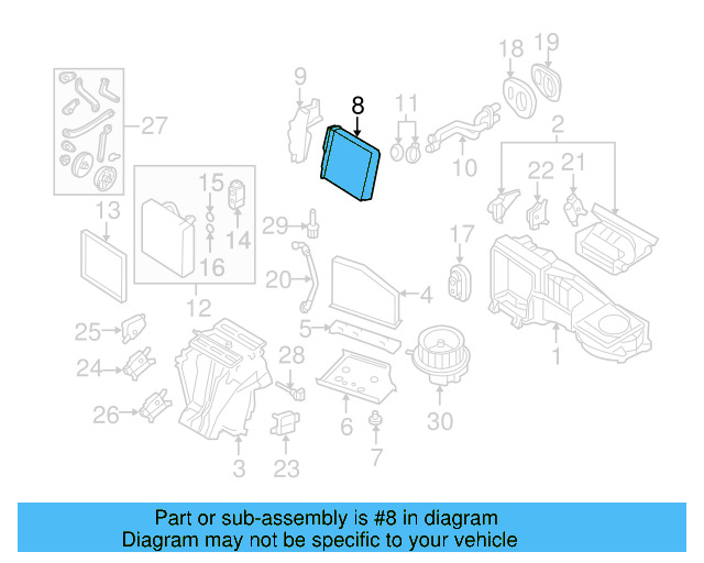 Heater Core 3C0-819-031-A - View 26