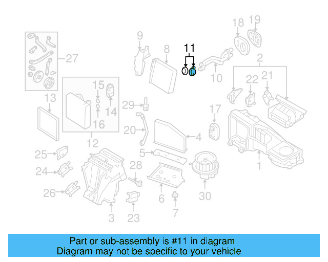 Heater Core Gasket Set 3C0-898-380 - View 15