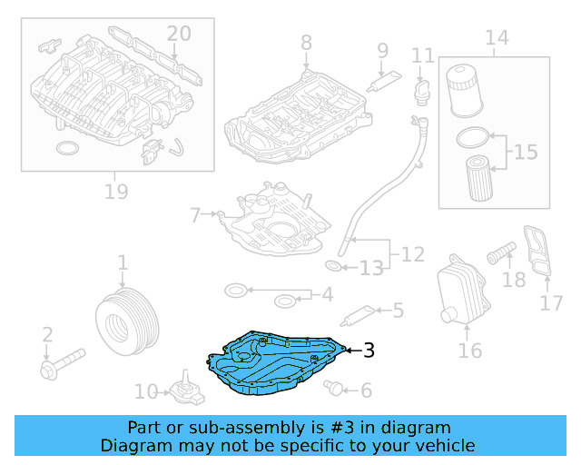 Oil Pan 06J-103-600-AM - View 12