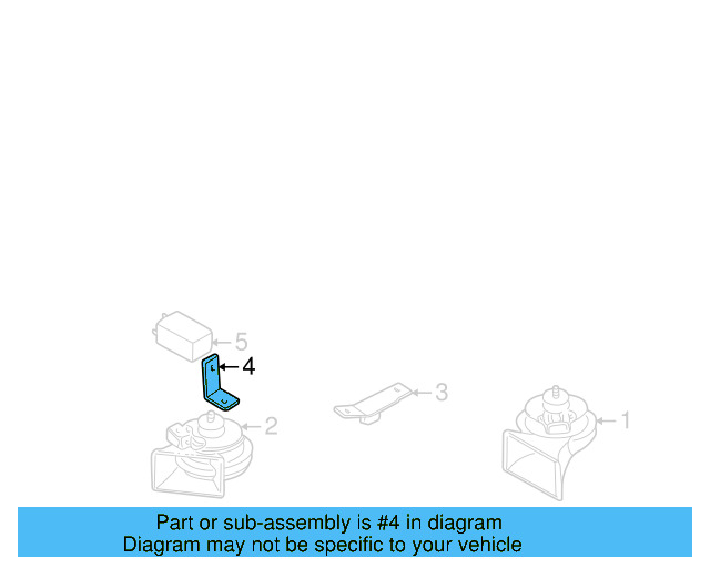 Horn Bracket 1H0-951-183-G - View 4
