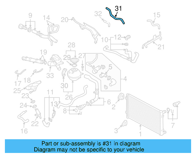Inlet Hose 1J0-121-447-BK - View 4