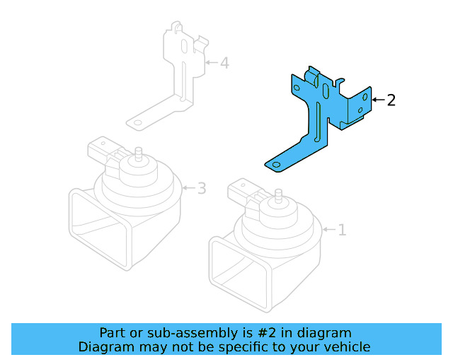 Low Note Horn Bracket 5G0-951-182-C - View 12