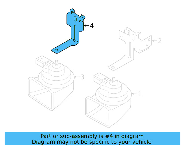 Low Note Horn Bracket 5G0-951-182-C - View 13