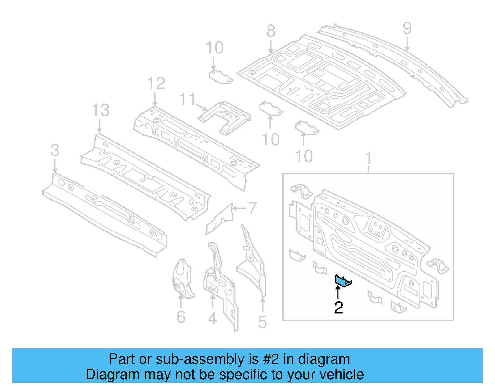 Rear Body Panel Bracket 561-813-745-A - View 4