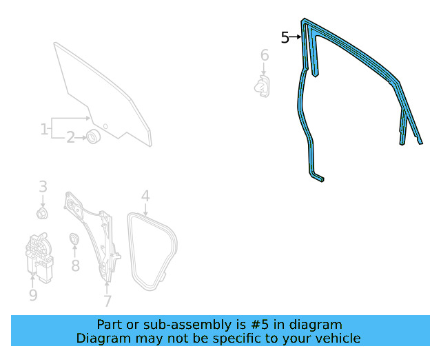 Window Channel 561-839-431-AF-5AP - View 3