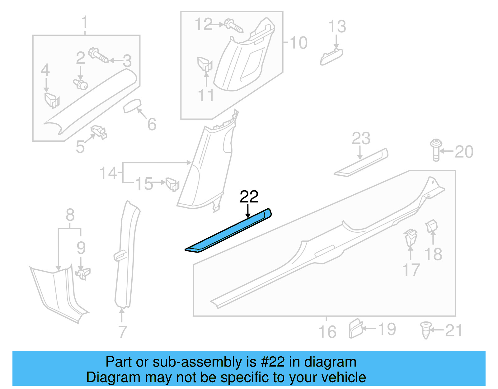 Front Sill Plate 561-853-537-TF9 - View 3