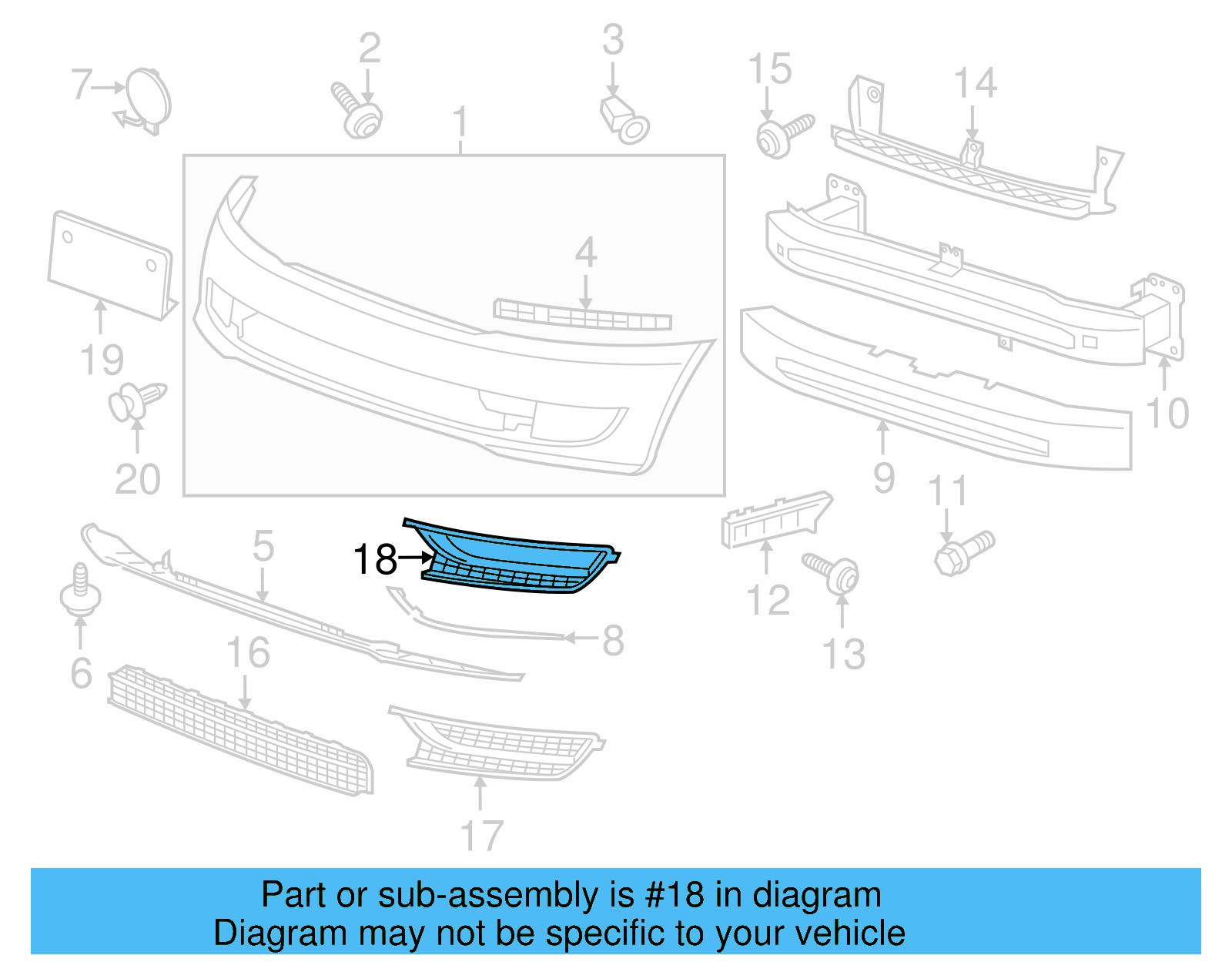 Outer Grille 561-853-666-A-9B9 - View 2