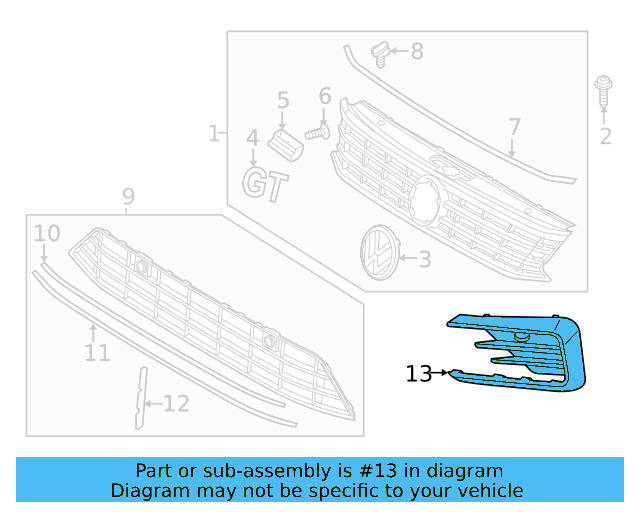 Outer Grille 561-854-661-Q-FOD - View 7