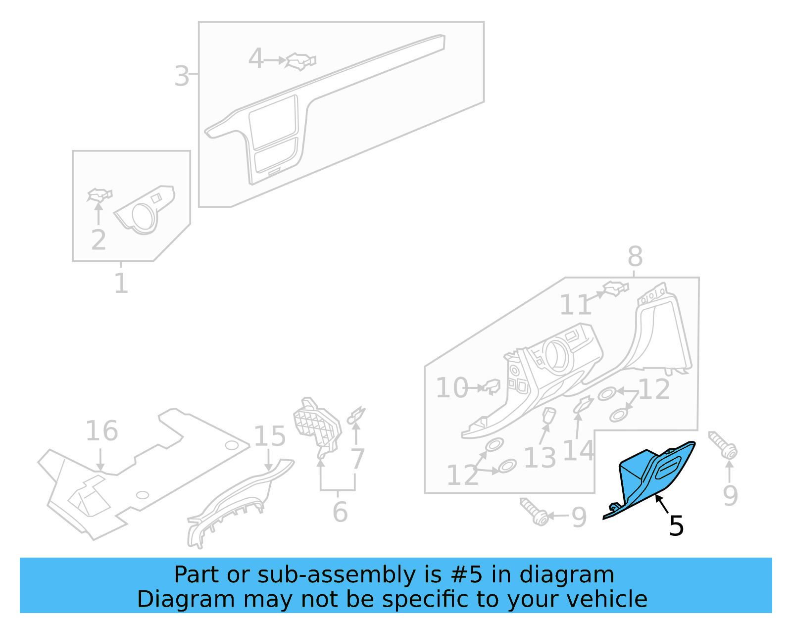 Tray 561-857-921-A-ZA2 - View 3