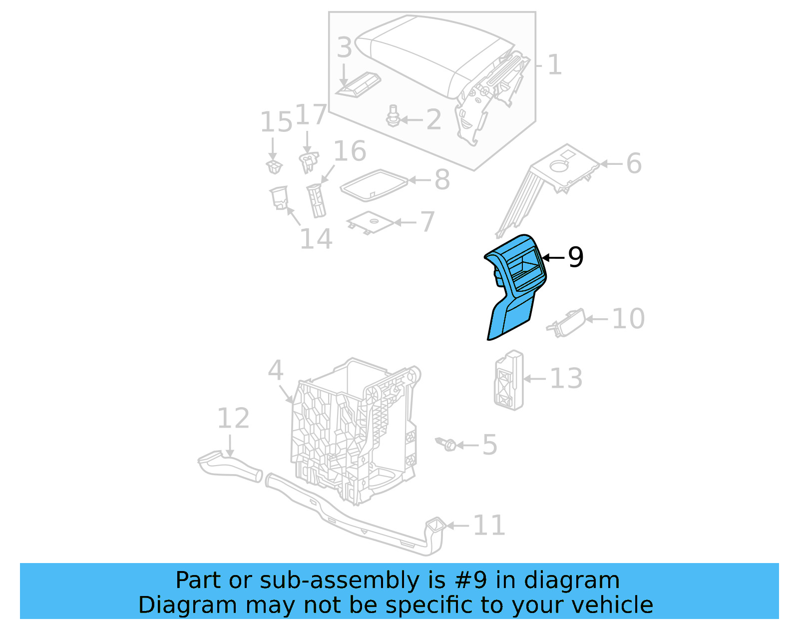Rear Trim Panel 561-864-298-G-82V - View 7