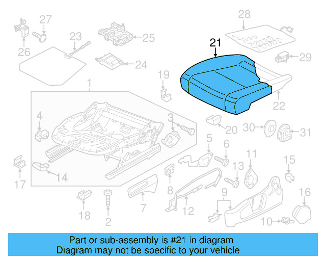 Seat Cover 561-881-405-AH-VCJ - View 2