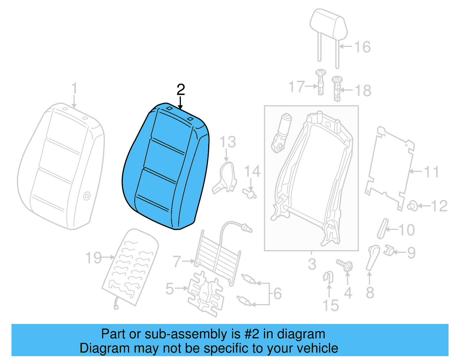 Seat Back Pad 561-881-775-A - View 18