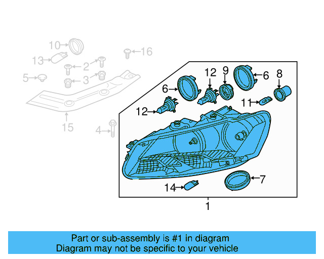 Headlamp Assembly 561-941-006-D - View 4