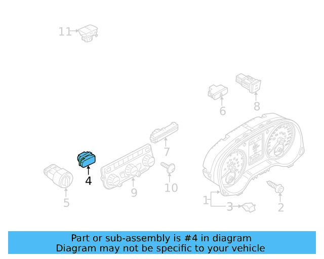 Instrument Light Rheostat 561-941-557-B-WHS - View 2