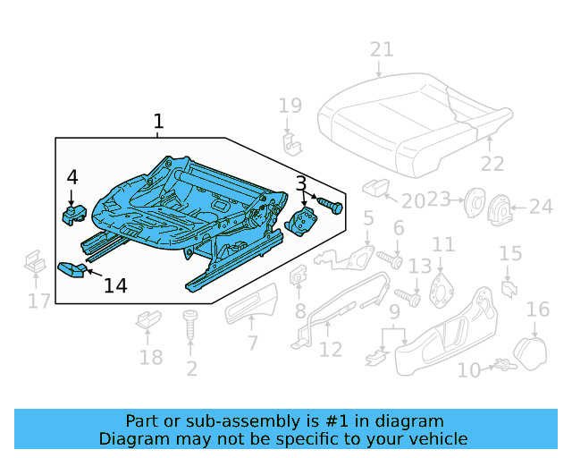Seat Frame 5C6-881-105-G - View 2