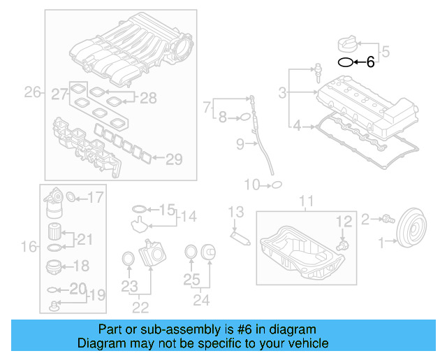 Filler Cap Gasket 06A-103-483-D - View 82
