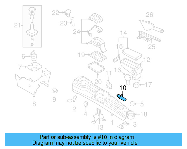 Console Trim Panel 1Y0-864-375-G-3SG