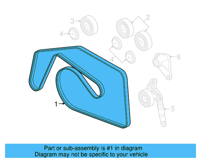 Serpentine Belt 059-903-137-T - View 3