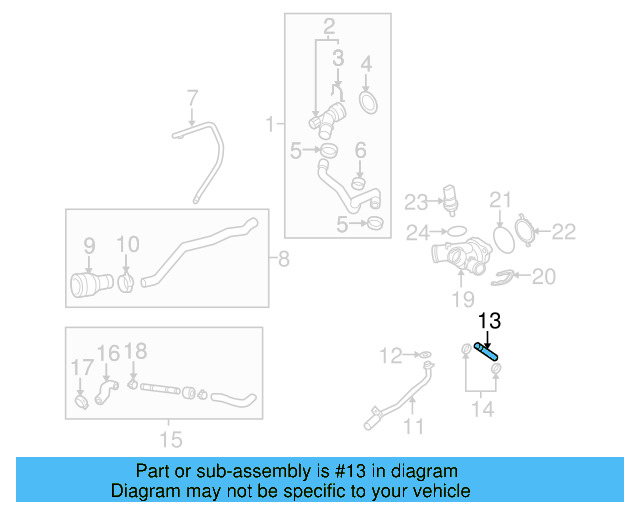 Lower Hose 1C0-122-051-Q - View 5