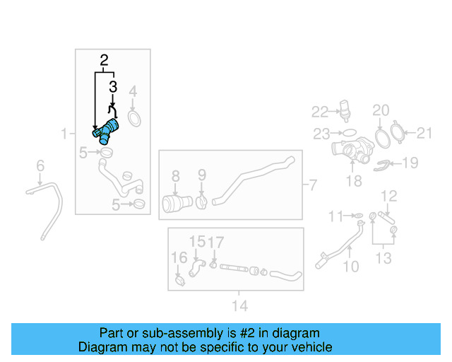 Upper Hose Coupling 1C0-122-291 - View 4