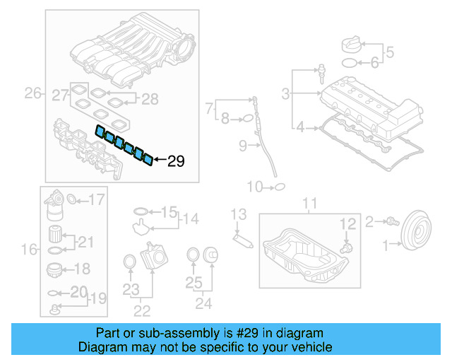 Engine Intake Manifold Gasket 03H-133-237-G - View 20