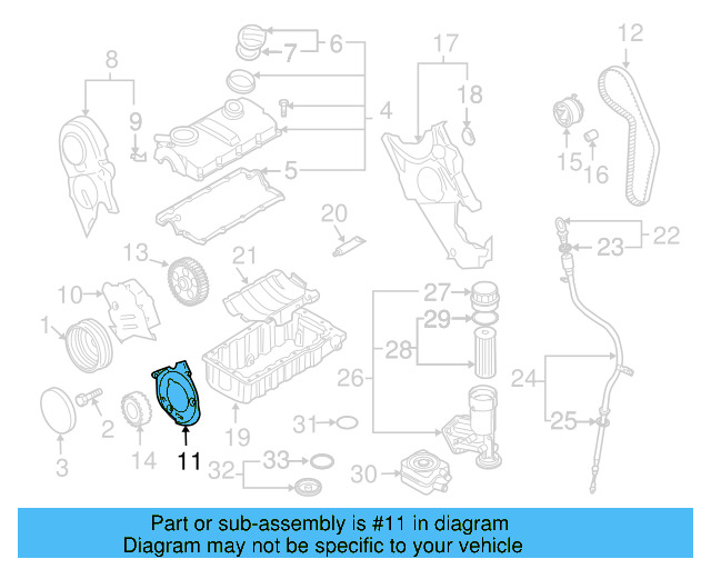 Lower Timing Cover 038-109-175 - View 6