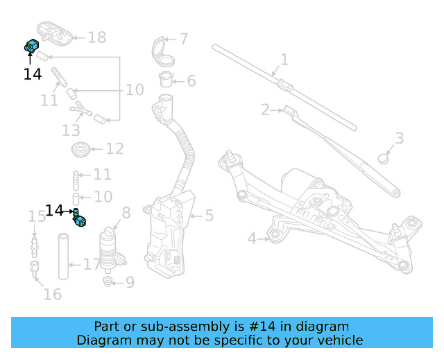 Washer Hose Elbow 3B0-955-665-C - View 144