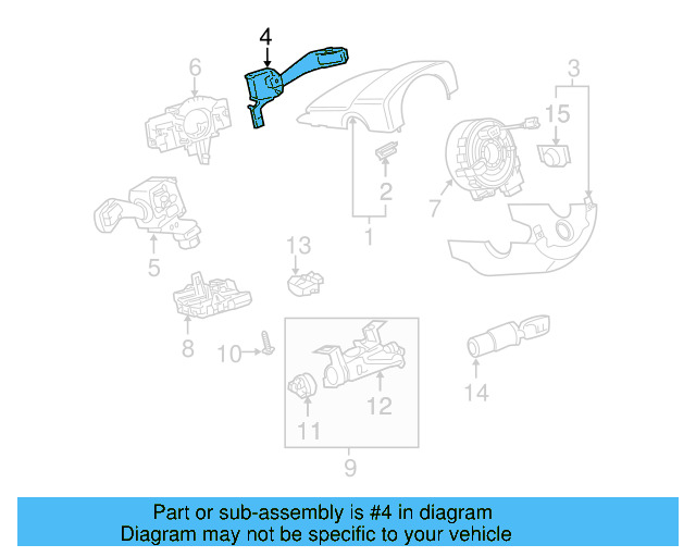 Wiper Switch 1K0-953-519-J-9B9 - View 15
