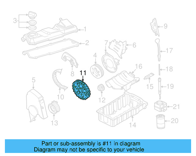Engine Timing Camshaft Sprocket 06A-109-105-D - View 7