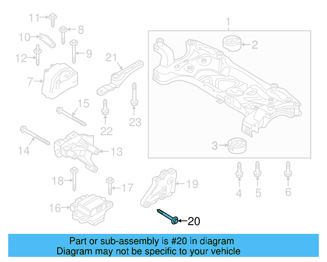 Motor Mount Mount Bolt N-105-524-04 - View 173