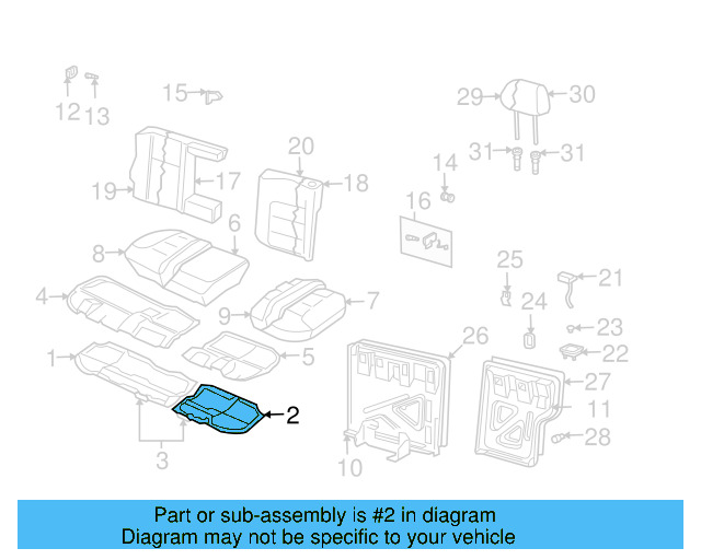 Seat Frame 1J0-885-305-J - View 7