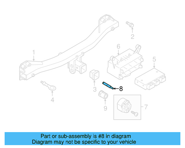 Trailer Tow Harness Connector 7H0-972-217-C - View 3