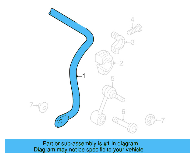 Stabilizer Bar 1K0-511-409-BE - View 2