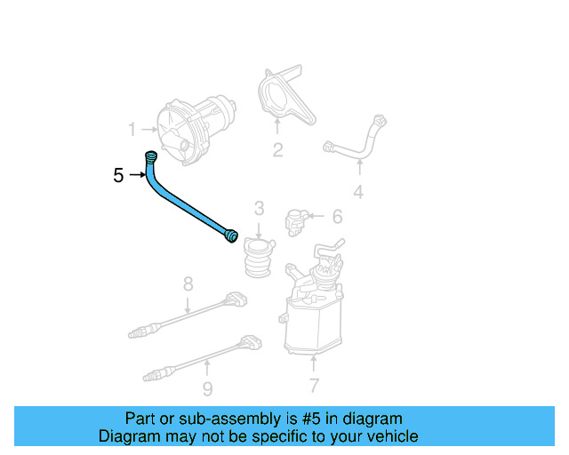 Intake Pipe 1J0-131-128 - View 6