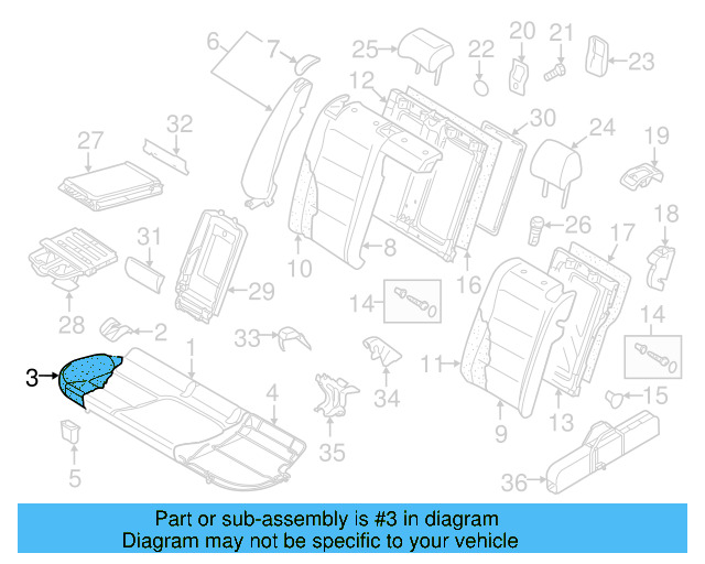 Seat Cushion Pad 1K0-885-375-CH - View 6