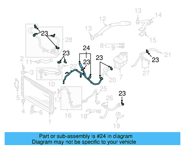 Water Pipe 07D-121-399-G - View 6