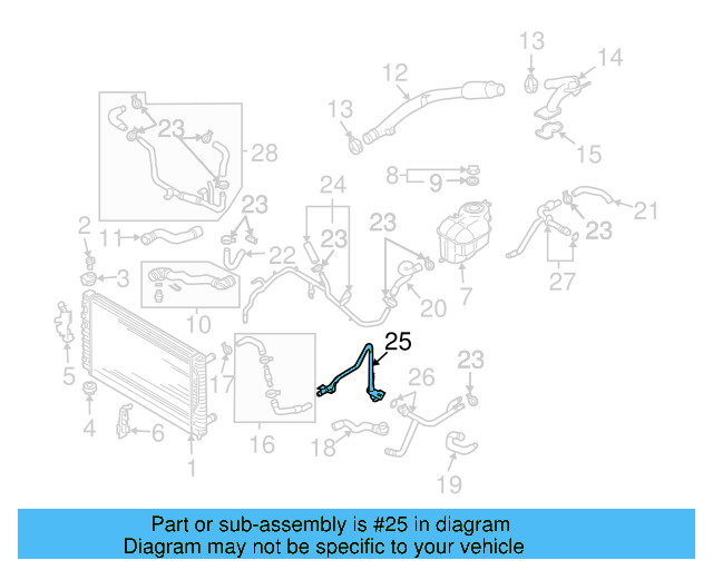 Water Pipe 3B0-121-065-F - View 6