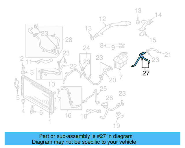 Water Pipe 07D-121-511-D - View 4