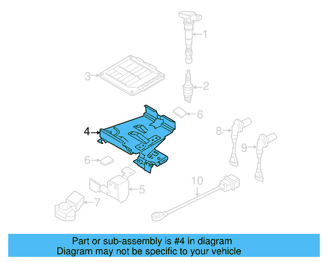 Engine Control Module (ECM) Bracket 1K1-906-214-B - View 6
