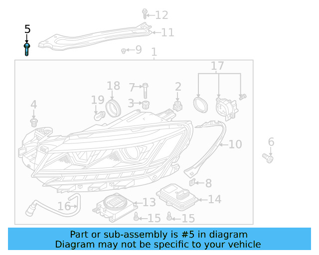Headlamp Assembly Bolt WHT-007-527 - View 48