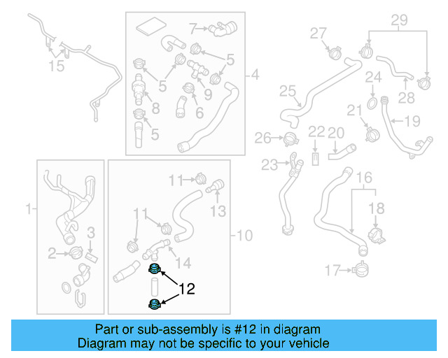 Water Inlet Pipe 07K-121-065-P - View 71