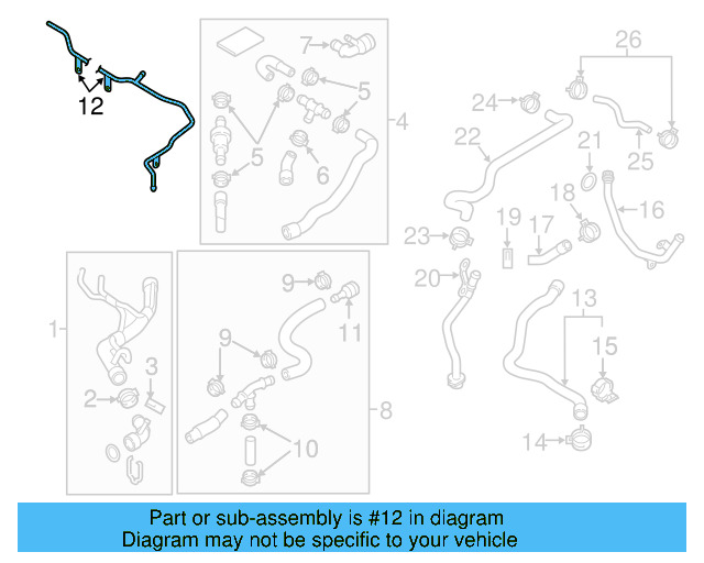 Hose Assembly 1K0-122-073-FF - View 8