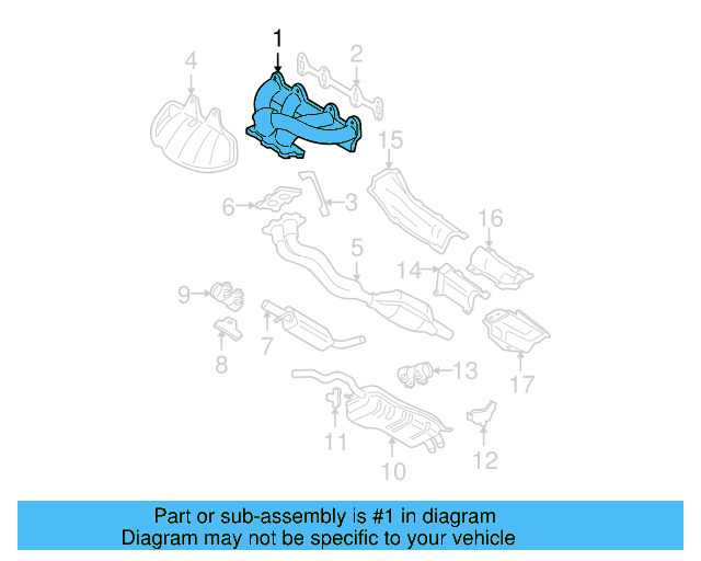 Exhaust Manifold 06A-253-031-AD - View 2