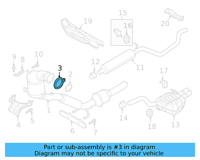 Converter & Pipe Clamp 5Q0-253-725-H - View 14