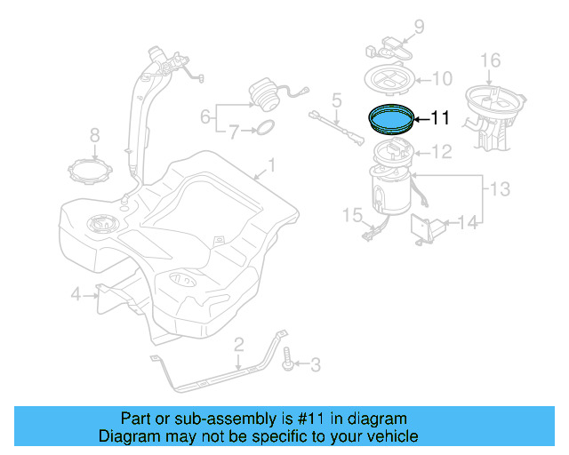 Fuel Pump Assembly Seal 1J0-919-133-B - View 117