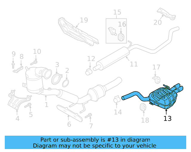 Rear Muffler 5GM-253-609-AH - View 5