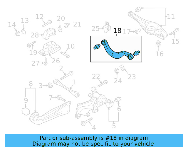 Upper Control Arm 5Q0-505-323-C - View 5
