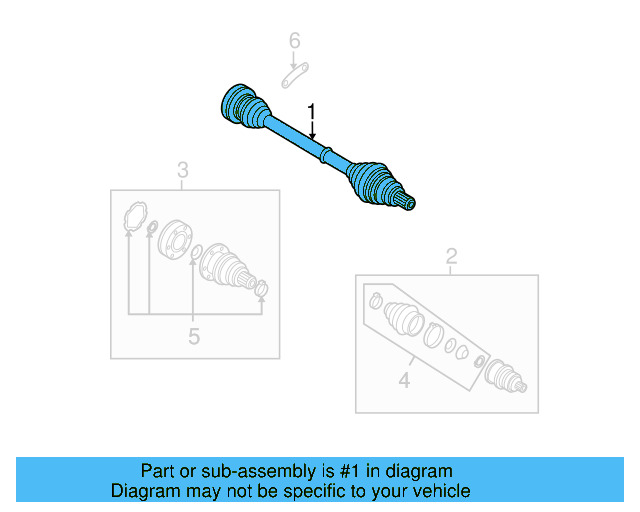 Axle Assembly 1K0-501-203-F