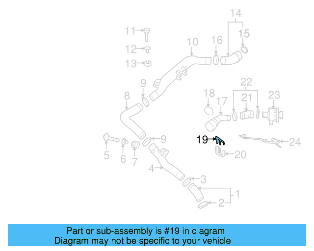 Air Inlet Pipe Upper Retainer 1K0-971-865-E - View 17