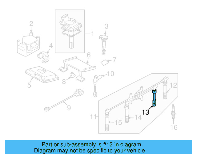 Spark Plug Wire 06A-905-430-AM - View 19